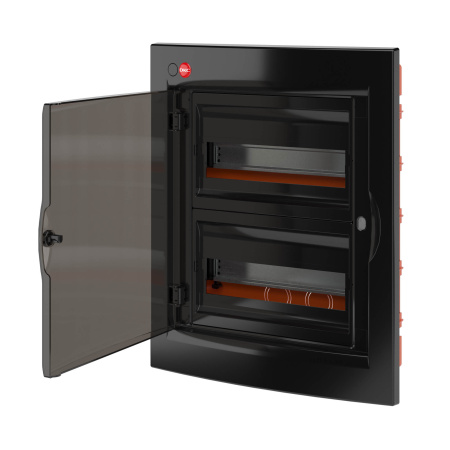 ЩРв-П-24, IP41, черный, с клеммным блоком 63А DKC