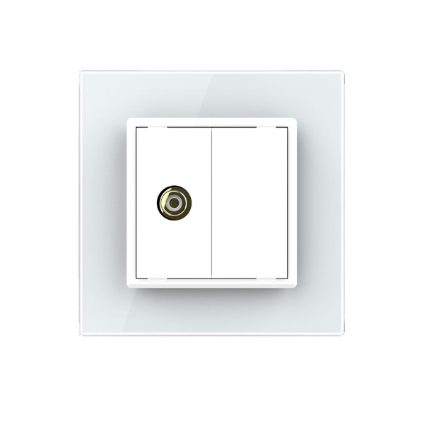 Розетка видео RCA "тюльпан" Белая Livolo Розетка видео RCA "тюльпан" Белая Livolo