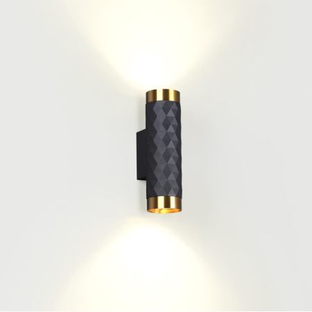 Настенный св-к IP20 LED GU10 max 2*10W AD ASTRUM черный/золотистый/металл ODEON LIGHT