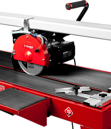 Электроплиткорез "Мастер", длина реза 920 мм, диск 200 мм, глубина реза 90°-32мм/45°-28мм, стол 960x400 мм, 1000Вт ЗУБР