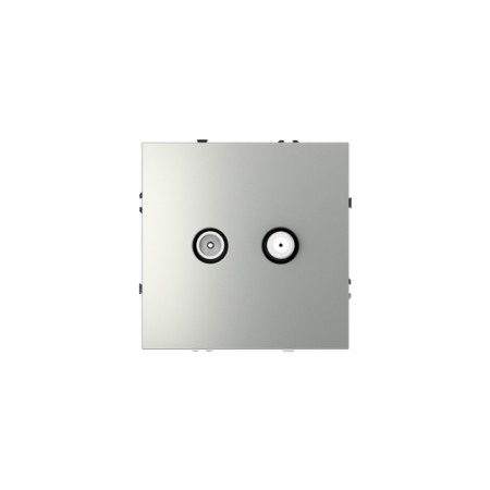 Розетка телевизионная встраиваемая Voltum S70 оконечная TV+SAT, (сталь) Розетка телевизионная встраиваемая Voltum S70 оконечная TV+SAT, (сталь)