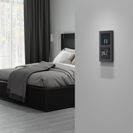 Сенсорный терморегулятор  для теплого пола СУ Wi-Fi 16А Черный IP20 Werkel