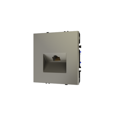 Розетка компьютерная встраиваемая Voltum S70 двойная RJ45+RJ45 КАТ.6, (шелк)