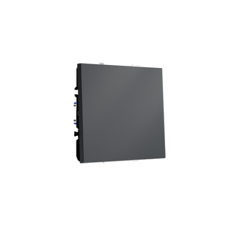 Проходной переключатель встраиваемый Voltum S70 одноклавишный 10А, (графит)