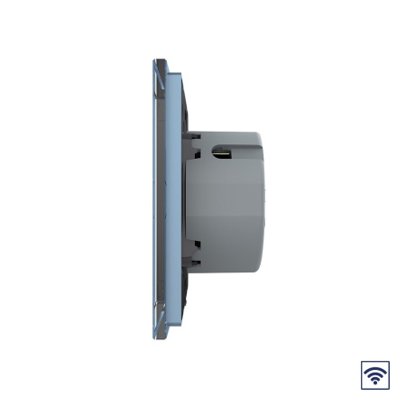 Сенсорный радиоуправляемый выключатель 1 клавиша 1 пост Синий Livolo