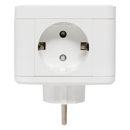 Тройник "Куб" 2 гнезда 2USB 2,4А+Type C + Ночник EKF