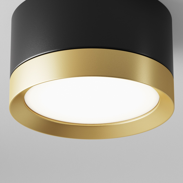 Потолочный светильник 1*GX53 15Вт Черный с Золотом IP20 Ceiling & Wall C086CL-GX53-SRD-BG Technical Maytoni