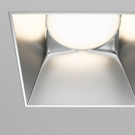 Встраиваемый светильник 1*GU10 20Вт Матовое Серебро IP20 Downlight DL051-01-GU10-SQ-WS Technical Maytoni