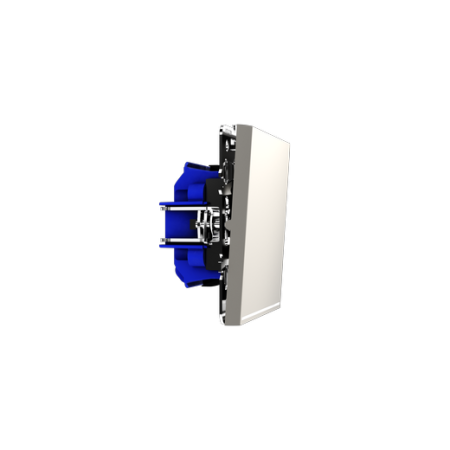 Проходной переключатель встраиваемый Voltum S70 одноклавишный с подсветкой 10А, (кашемир)