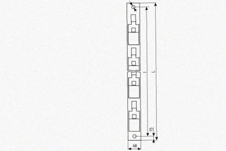 Стойка кронштейна рожкового прямолинейного К1350.001-04 УТ1,5 горячее цинкование 6 рожков, L815, S3,0