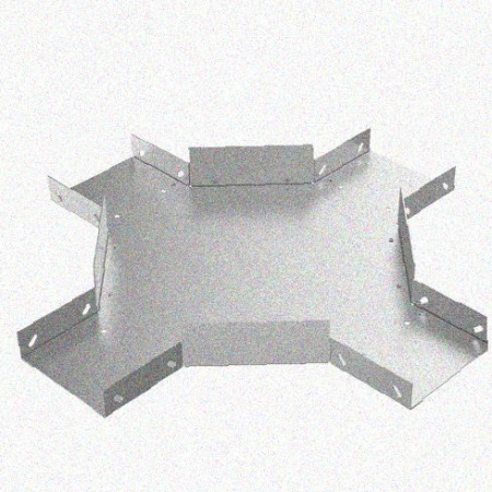 Лоток крестообразный замковый глухой КМЗГ 200х80 УТ1,5, горячее цинкование, S1,0