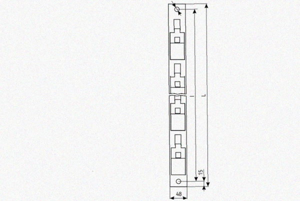 Стойка кронштейна рожкового прямолинейного К1350.001-04 УТ1,5 горячее цинкование 6 рожков, L815, S3,0