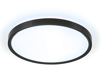 Потолочный светодиодный светильник FZ3055 BK черный IP44 33W+10W 6400+6400К D375*40 (Без ПДУ) Ambrella Light