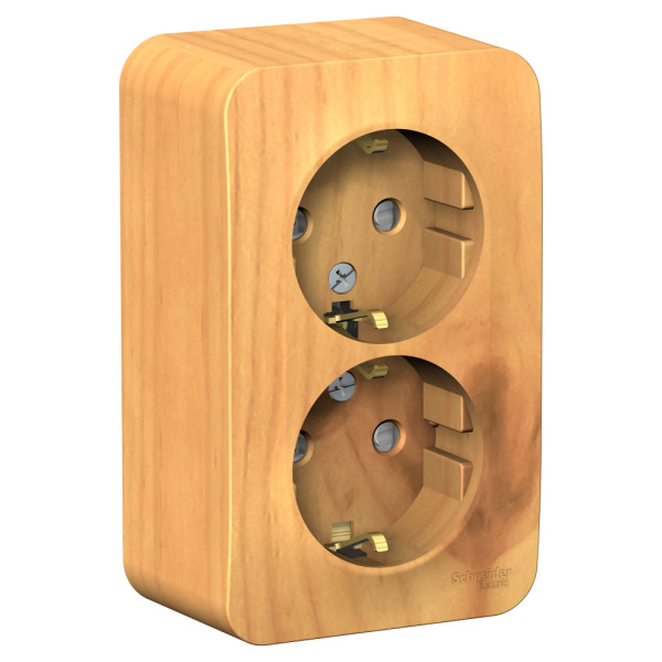 BLANCA Розетка ОУ двойная с зазем. со шторк. 16А ясень IP20 Schneider Electric BLANCA Розетка ОУ двойная с зазем. со шторк. 16А ясень IP20 Schneider Electric