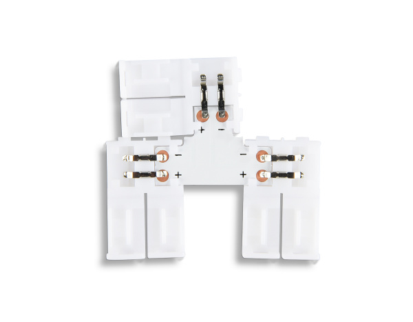 Соединитель T для светодиодной ленты 2835 12/24V (2 конт.) GS6901 (5шт) Ambrella Light Соединитель T для светодиодной ленты 2835 12/24V (2 конт.) GS6901 (5шт) Ambrella Light