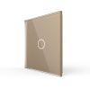 Панель для одноклавишного выключателя золотая Livolo