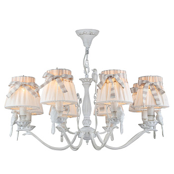 Люстра 8*E14 40Вт Белый Антик IP20 Bird ARM013-08-W Maytoni