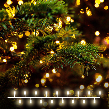 Гирлянда нить "Мишура" теплый белый 5м IP20 (400-004 теплый белый) Eurosvet