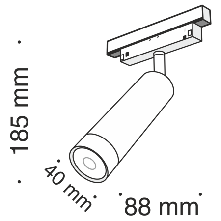 Светильник трековый 7Вт 3000K Черный IP20 Focus LED TR019-2-7W3K-B Technical