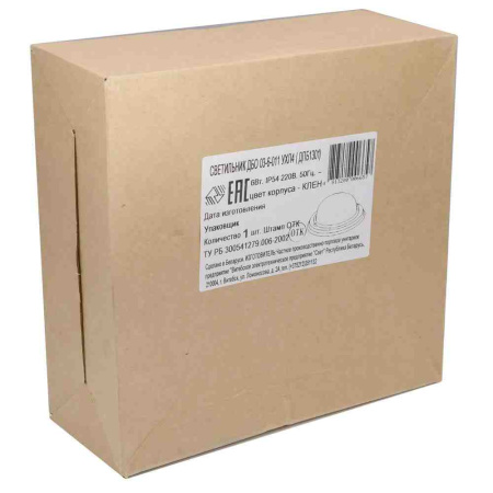 ДБО 03-6-011 Свет-к светодиодный круг клен 6Вт,600Лм,IP54,дерево,алюминий,стекло APEYRON