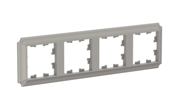 ATLASDESIGN ANTIQUE 4-постовая РАМКА, универсальная, ШАМПАНЬ Schneider Electric