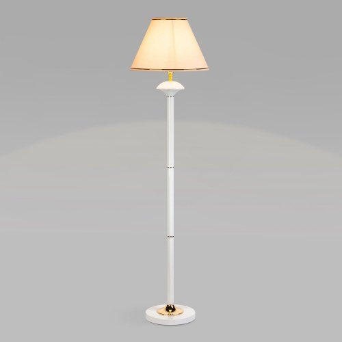 Напольный светильник с абажуром 1*E27 40Вт белый, золотой IP20 Lorenzo (01086/1 белый) Eurosvet фото 4