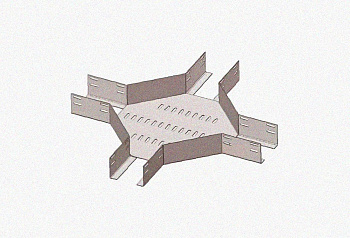 Лоток крестообразный глухой КМГ 150х100 У3, окрашенный, S1,0
