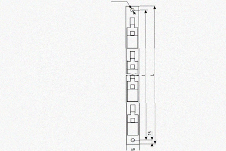 Стойка кронштейна рожкового прямолинейного К1350.001-05 УТ1,5 горячее цинкование, 7 рожков, L940, S3,0