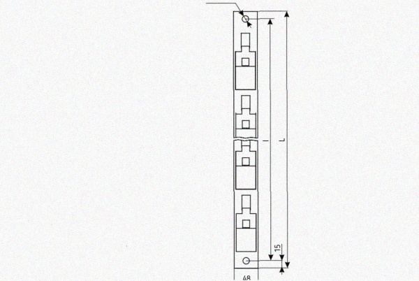 Стойка кронштейна рожкового прямолинейного К1350.001-05 УТ1,5 горячее цинкование, 7 рожков, L940, S3,0