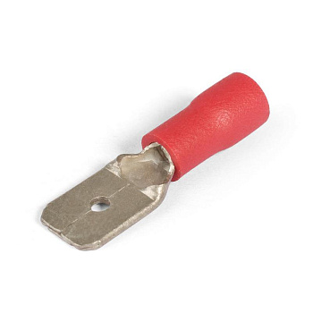 Разъемы плоские изолированные «Папа» (РПИ-П) 1,5-4,8 красные (100 шт/уп) Промрукав