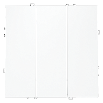 Выключатель встраиваемый Voltum S70 трехклавишный 10А, (белый матовый)