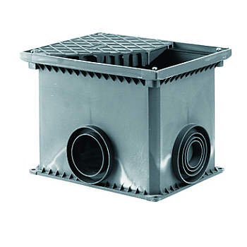 Смотровой переходной колодец без дна для двустенных труб, 335х240х255мм DKC