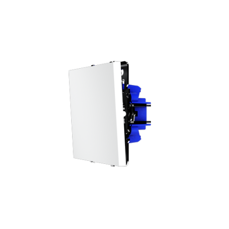 Перекрестный переключатель встраиваемый Voltum S70 одноклавишный 10А, (белый матовый)