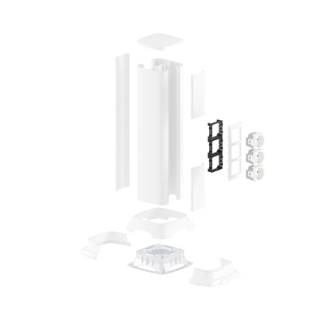 Алюминиевая колонна, 0.5м, цвет белый DKC