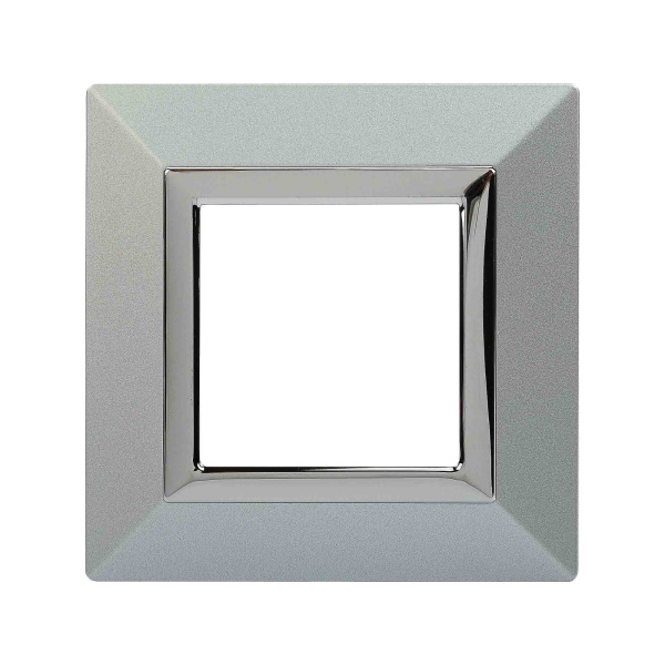 Рамка из металла, "Avanti", светло-серебристая, 1 пост (2 мод.) DKC