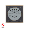 Сенсорный выключатель ZigBee (Wi-Fi) 2 клавиши 1 пост Золотой Livolo