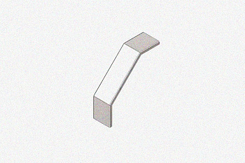 Крышка лотка замкового КЛСЗ 200х65-90 УХЛ1 для поворота трассы вниз на 90, оцинкованный лист, S1,5