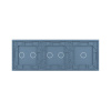 Панель для трех сенсорных выключателей, 5 клавиш (1+2+2), цвет синий, стекло Livolo