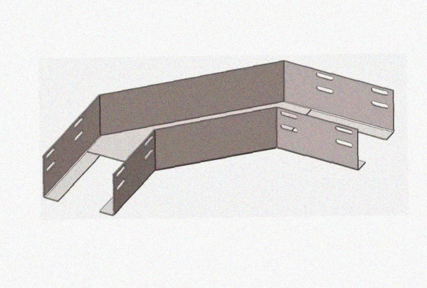 Лоток угловой перфорированный КГ 100х100-135 УТ1,5 поворот на 135, горячее цинкование S1,5