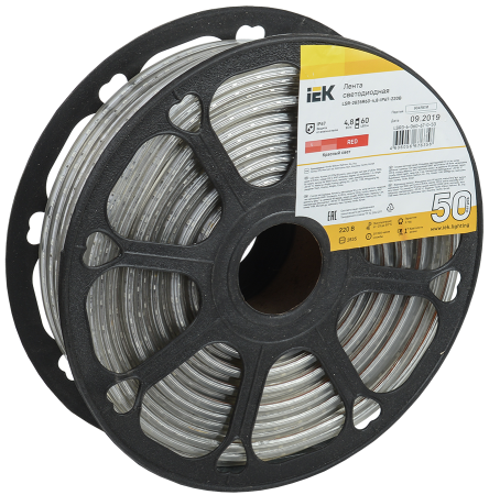 Лента светодиодная 50м LSR-2835R60-4,8-IP67-220В IEK