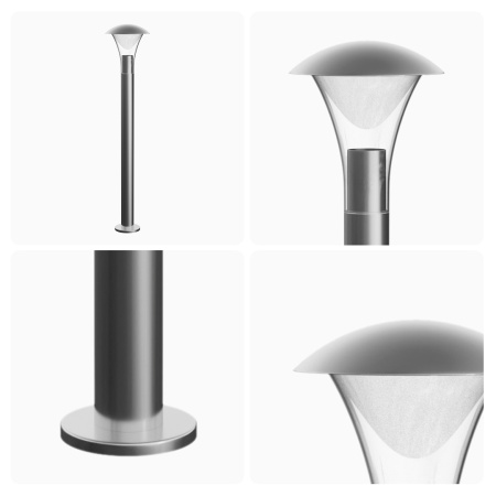 14-34 Светильник садово-парковый, напольный, 15W, IP44, E27, 180х180мм, H 800 мм APEYRON