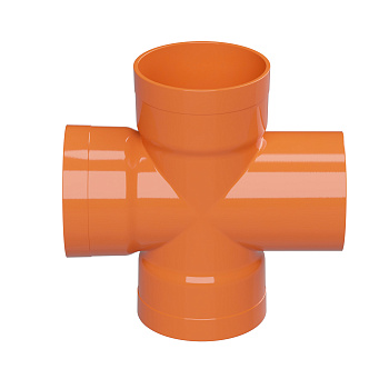 Крестообразное соед. для двустенных труб, 90 град., полипропилен, д.200мм DKC