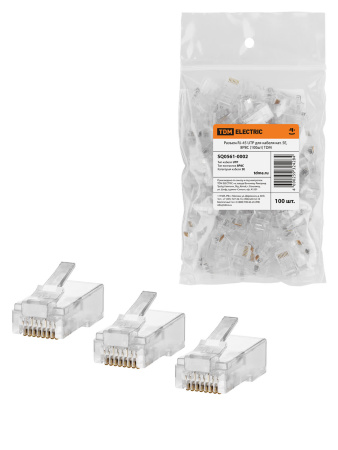 Разъем RJ-45 UTP для кабеля кат. 5Е, 8P8C (1шт) TDM