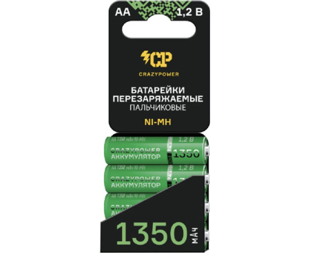 Аккумулятор CRAZYpower АА Ni-MH 1350мАч CRAZYPOWER