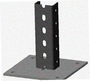 Стойка напольная (потолочная) СНП1200 УТ1,5,горячее цинкование, S2,5
