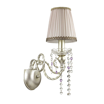 Бра E14 40W 220V AURELIA мат.зол/серебр.патина/декор хрусталь ODEON LIGHT