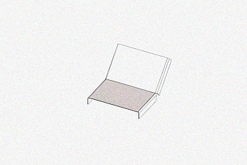 Крышка лотка КЛП 100х50-45 УХЛ1 для поворота трассы вверх на 45, оцинкованный лист S1,5