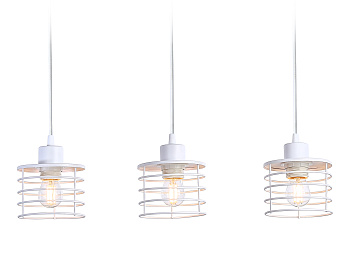Подвесной светильник в стиле лофт TR8072/3 WH белый E27*3 max 40W 582*120*1040 Ambrella Light