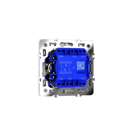 Проходной переключатель встраиваемый Voltum S70 двухклавишный 10А, (белый матовый)