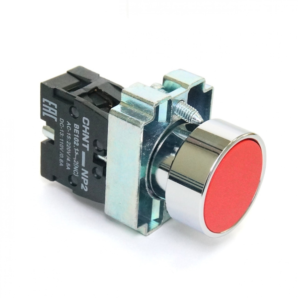 Кнопка управления NP2-BA41 без подсветки красная, 1НО, IP40 (R) CHINT